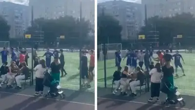 Игроки подрались во время футбольного матча в Казахстане, фото - Новости Zakon.kz от 18.09.2023 10:45