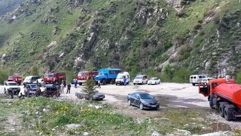 В алматинских горах туристов напугала репетиция противопожарных учений