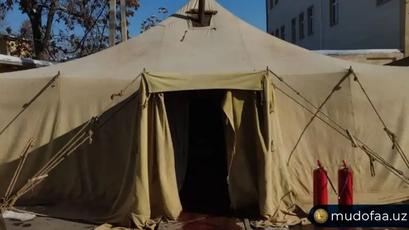 В Ташкенте военные развернули полевые кухни из-за морозов