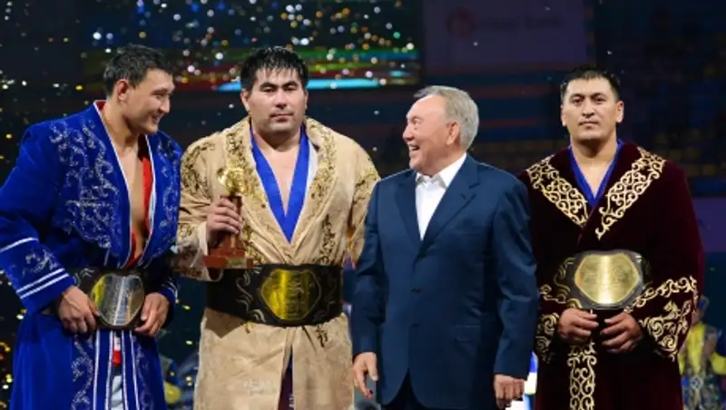 Глава государства поздравил участников Республиканского турнира «&#1178;аза&#1179;стан Барысы»