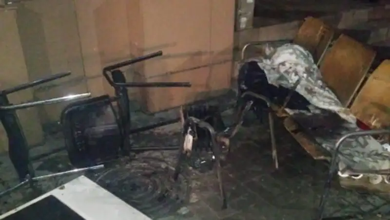 Ж/д вокзал горел в Шымкенте