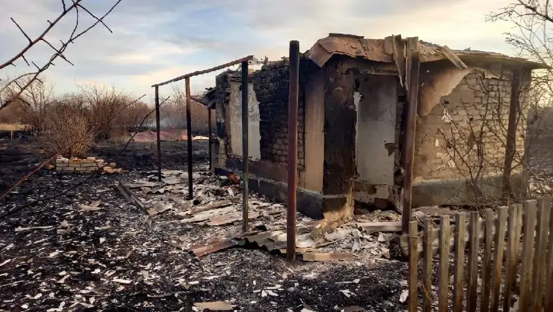 Пенсионер погиб во время крупного пожара в дачном массиве Павлодара