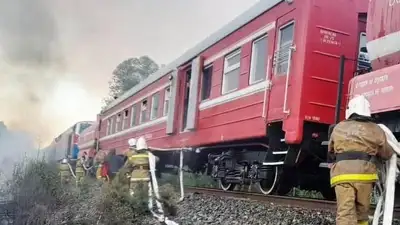 Очередной пожар в ВКО тушили с помощью пожарного поезда