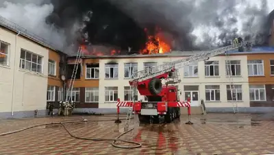 Павлодар, школа, пожар, ликвидация, фото - Новости Zakon.kz от 21.04.2022 11:30