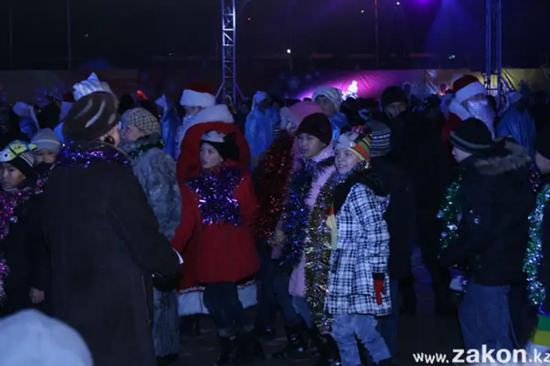 В Алматы зажгли главную новогоднюю ёлку (фото), фото - Новости Zakon.kz от 01.12.2011 02:06