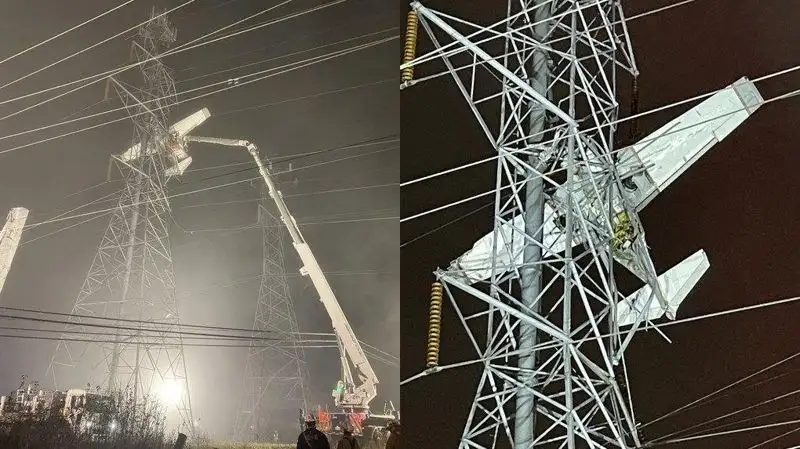 В США самолет врезался в опору линии электропередачи, 85 тысяч жителей остались без света