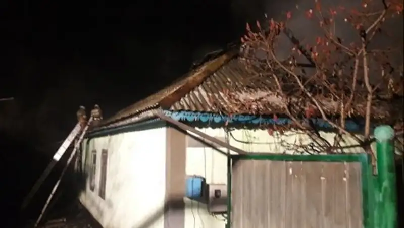 Хозпостройки и частный дом сгорели в Алматы