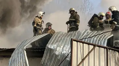 В ДЧС рассказали о подробностях пожара на складе рядом с барахолкой, фото - Новости Zakon.kz от 15.01.2023 12:59