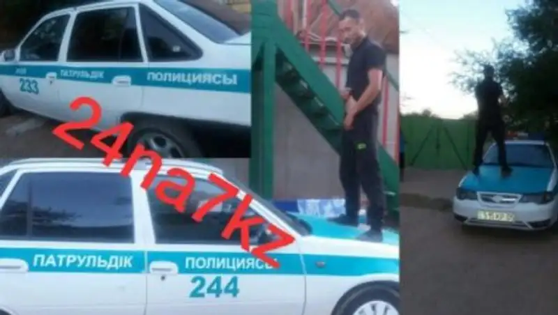 Писающий на полицейской машине мужчина возмутил Казнет