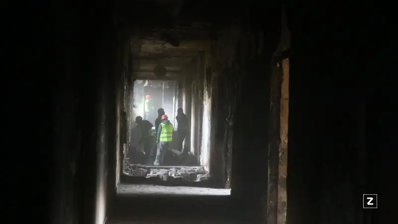 сгоревший коридор , фото - Новости Zakon.kz от 13.01.2022 17:14