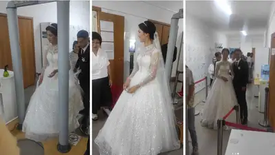 В Кокшетау девушка пришла на тестирование в свадебном платье, фото - Новости Zakon.kz от 27.07.2023 00:42