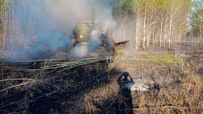Вооруженные силы привлечены к тушению пожаров в Абайской области, фото - Новости Zakon.kz от 24.05.2023 20:48