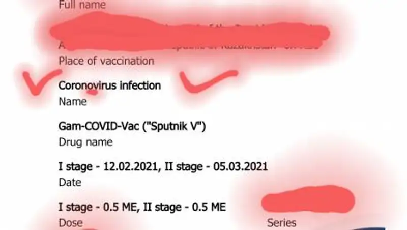 Экс-министр обнаружил ошибку в паспорте вакцинации