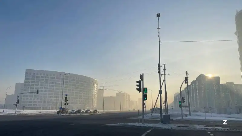 Нур-Султан, смог , фото - Новости Zakon.kz от 28.02.2022 09:22