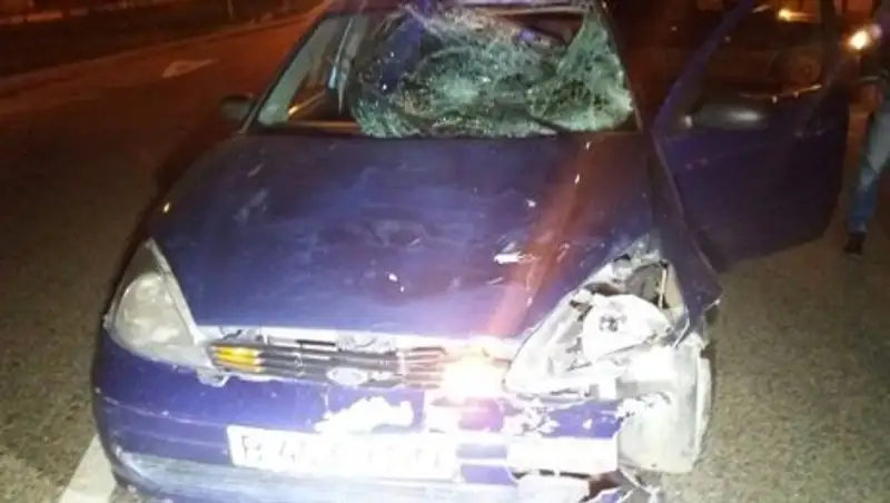 В Алматы водитель сбил двух нетрезвых пешеходов