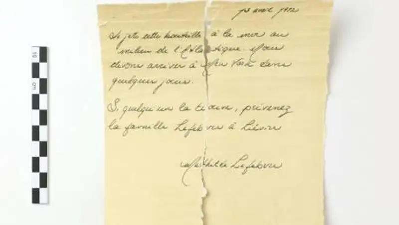 Ученые обнаружили послание с "Титаника"