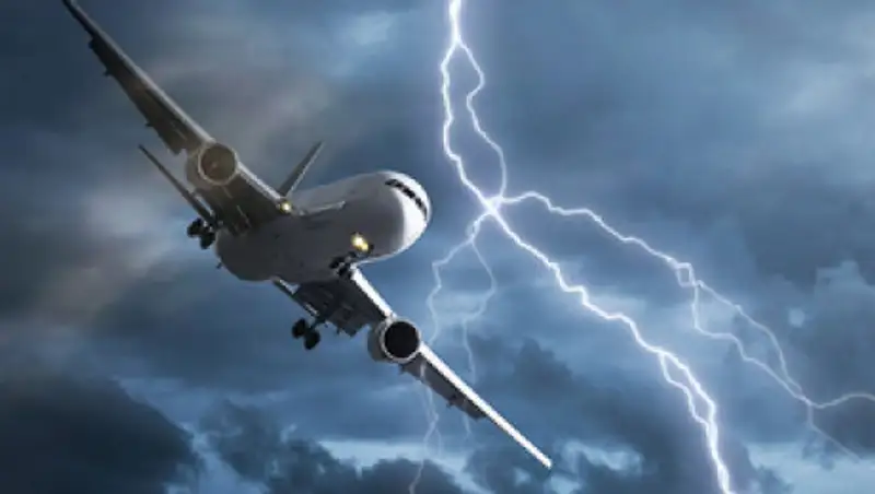 Молния ударила в пассажирский самолет в небе над Англией