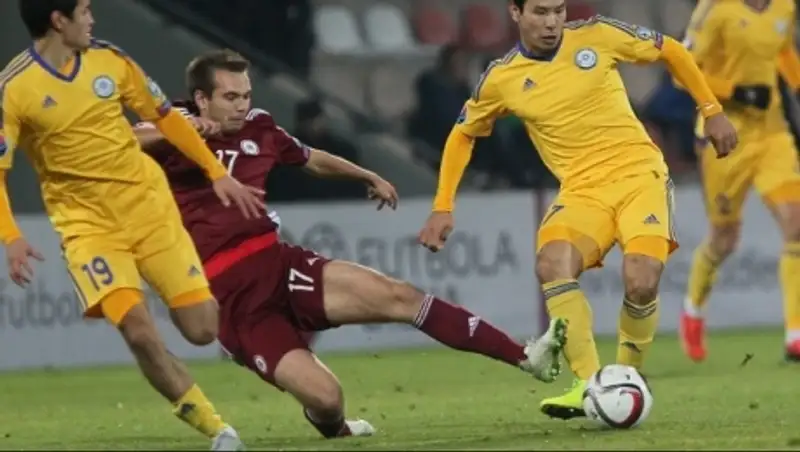 Фоторепортаж с матча отбора на ЕВРО-2016 Латвия — Казахстан 0:1