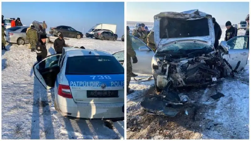 ДТП на трассе Атырау – Уральск: скончался полицейский