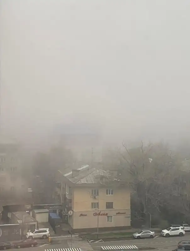 Густой туман накрыл Алматы, фото - Новости Zakon.kz от 31.03.2023 09:04