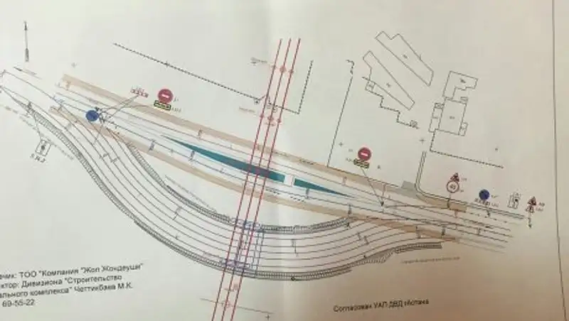 Временную схему движения организуют на участке трассы Астана - Караганда