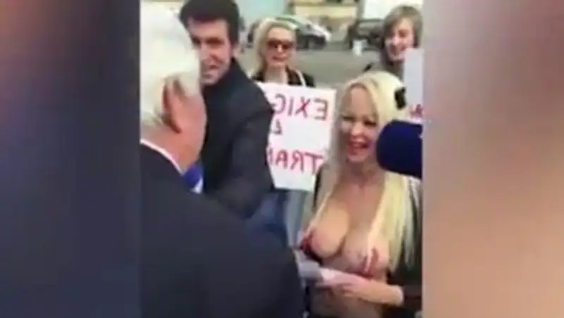 Кандидат в президенты Франции арестована за участие в пикете почти обнажённой