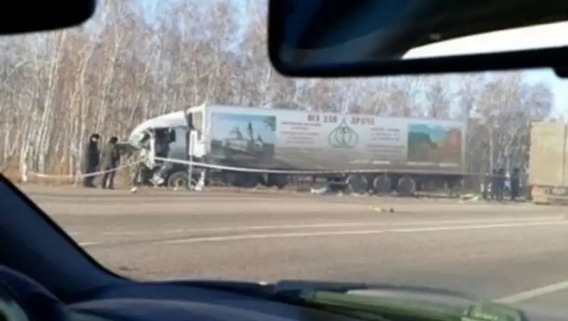 В СКО столкнулись две фуры