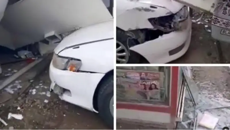 Toyota едва не снесла киоск в Павлодаре
