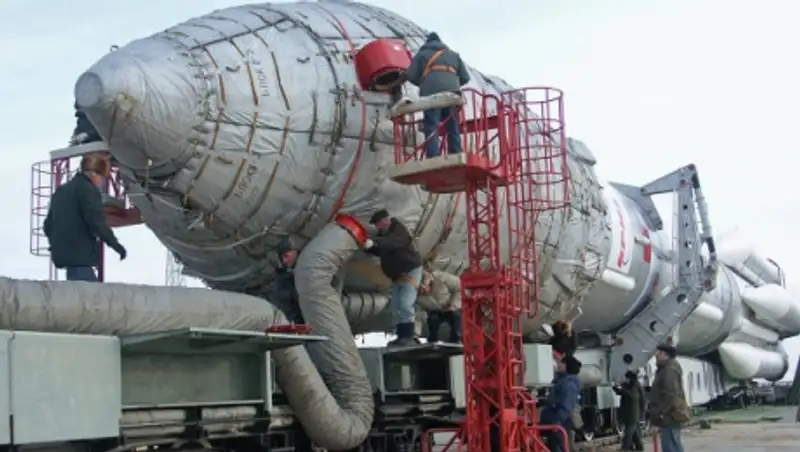 На Байконур доставили ракету для ExoMars-2016