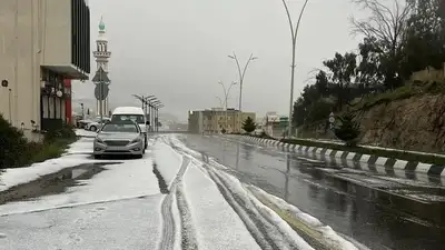 В Саудовской Аравии выпал снег , фото - Новости Zakon.kz от 13.04.2023 13:43