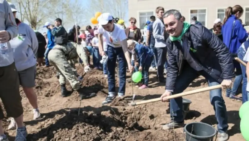 Недалеко от Астаны в поселке Вячеславка заложен яблоневый сад ЭКСПО-2017