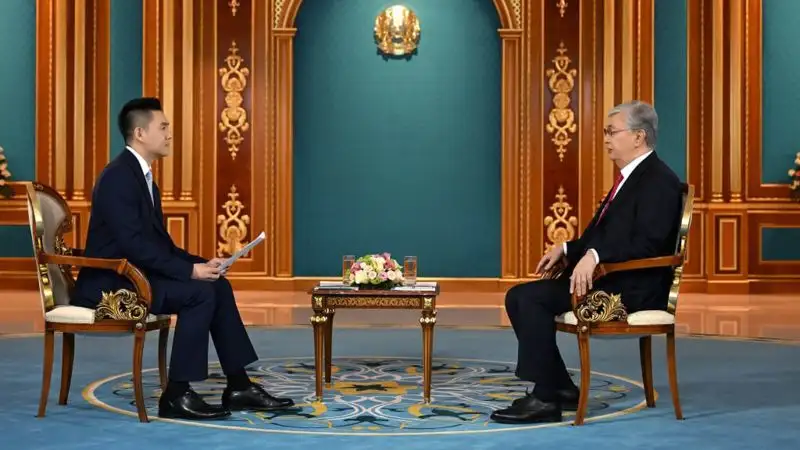 Интервью с Токаевым покажут в эфире китайского телеканала