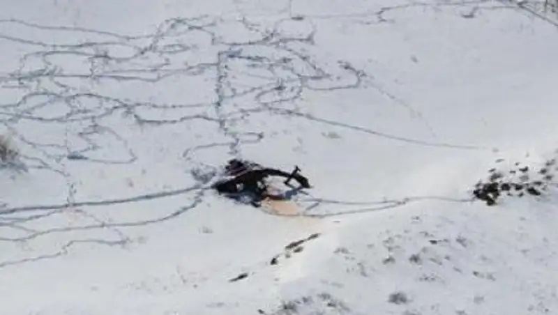 Фото с места крушения вертолета в ВКО