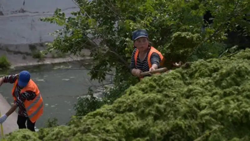 За один месяц из водоемов Астаны убрано 63 тонны мусора