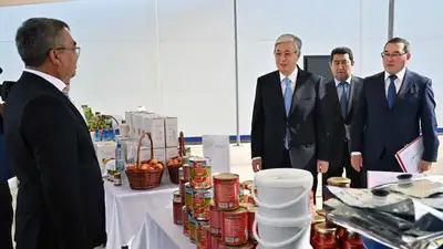 Глава государства ознакомился с продукцией предприятий Алматинской области, фото - Новости Zakon.kz от 05.09.2023 20:35