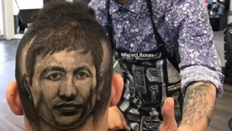 Американец выбрил на затылке клиента портрет Головкина