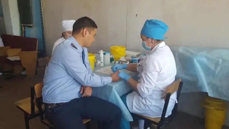 Сбор донорской крови для детей проводит «Городской центр крови» Алматы в спецподразделении ДВД