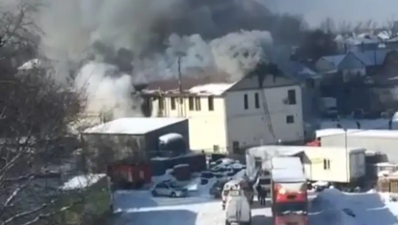 Склад горел в Алматы