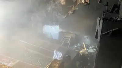 В одной из многоэтажек Экибастуза произошел пожар