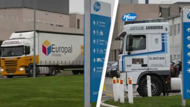 Грузовики с вакцинами от коронавируса сняли на фото