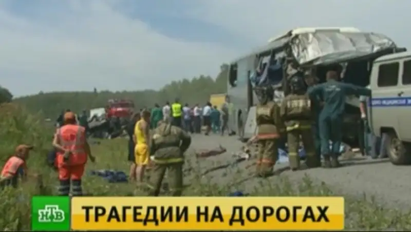 Минздрав Красноярского края России сообщил о 43 пострадавших в ДТП с автобусом