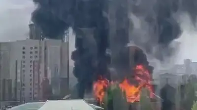 Крупный пожар произошел в Астане, фото - Новости Zakon.kz от 27.07.2023 15:22