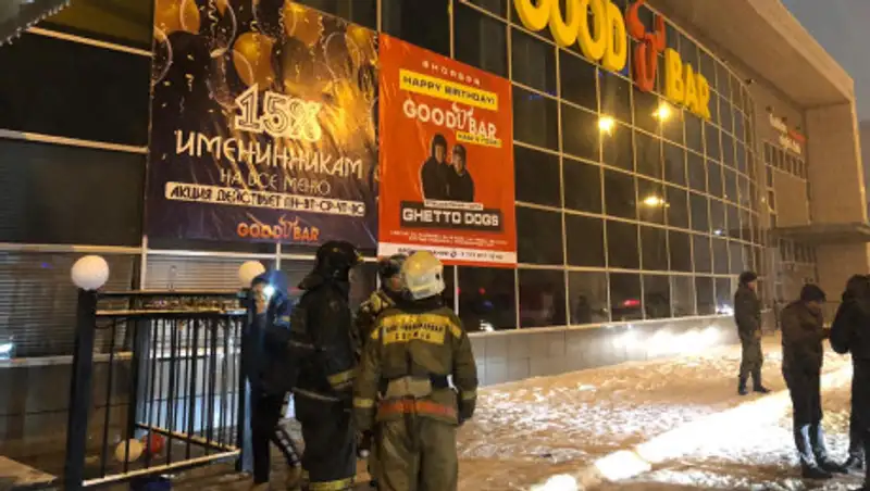 Восемь человек спасли пожарные в ночном клубе Нур-Султана