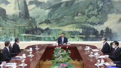 Встреча Энтони Блинкена и Си Цзиньпина, фото - Новости Zakon.kz от 20.06.2023 15:25