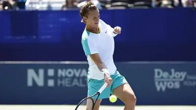 Себастьян Корда отыграл матчбол у Ришара Гаске в 1/4 финала турнира в Уинстон-Сейлеме, фото - Новости Zakon.kz от 25.08.2023 12:08