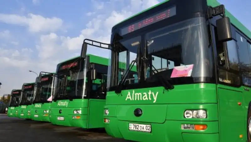 Новые автобусы вышли на маршрут №65 в Алматы