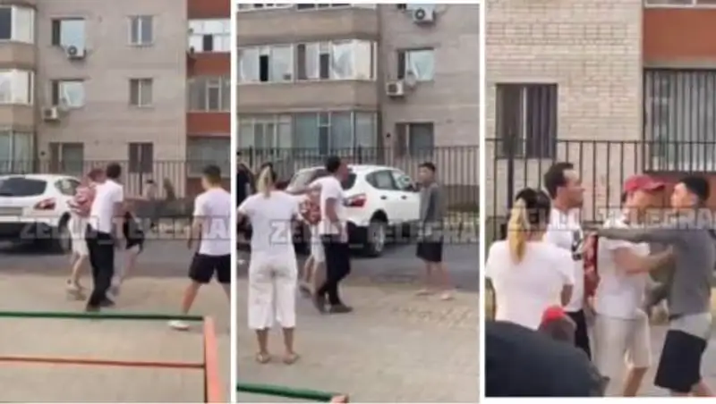 Драка во дворе жилого дома в Актобе попала на видео