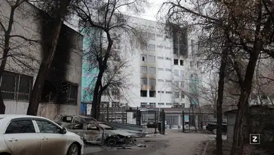 Пожар плошадь республики, фото - Новости Zakon.kz от 12.02.2022 18:37