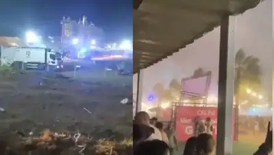 падение сцены, фото - Новости Zakon.kz от 13.08.2022 14:34