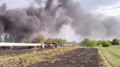 Теплотрасса горела в Павлодаре